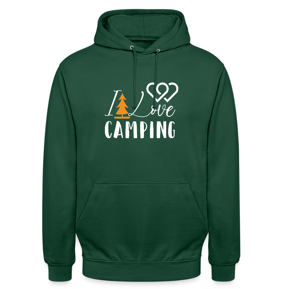 I LOVE CAMPING | Unisex Hoodie - Flaschengrün