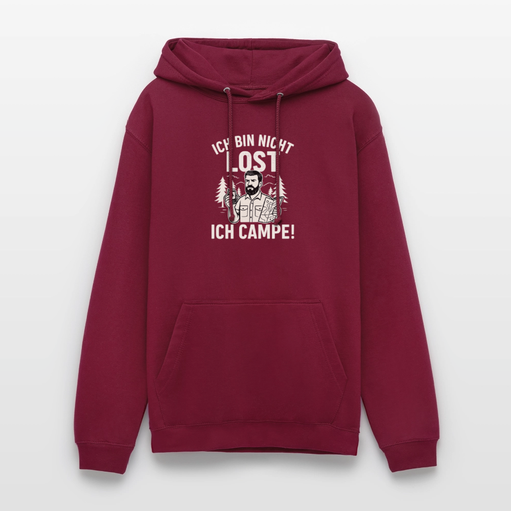 Ich bin nicht lost - ICH CAMPE! | Unisex Hoodie - Bordeaux