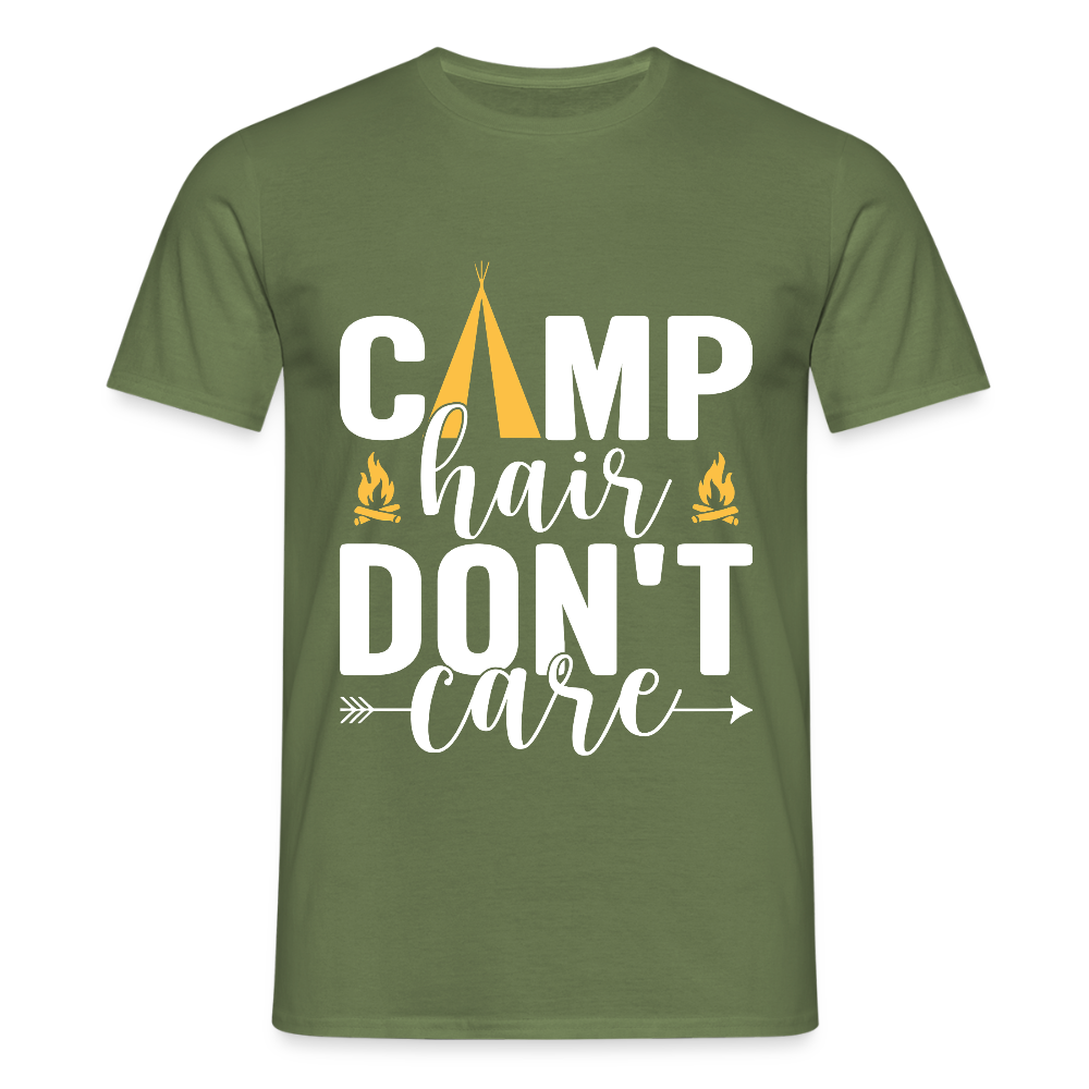 CAMP HAIR DON´T CARE | Männer T-Shirt - Militärgrün