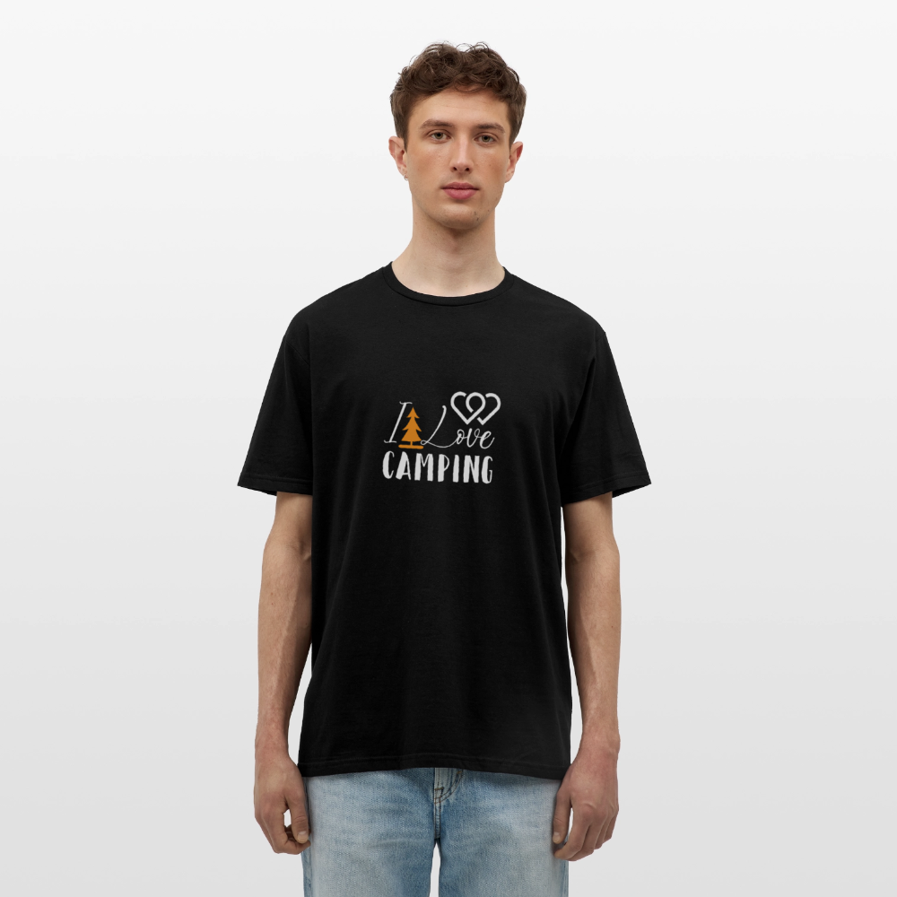 I LOVE CAMPING | Männer T-Shirt - Schwarz
