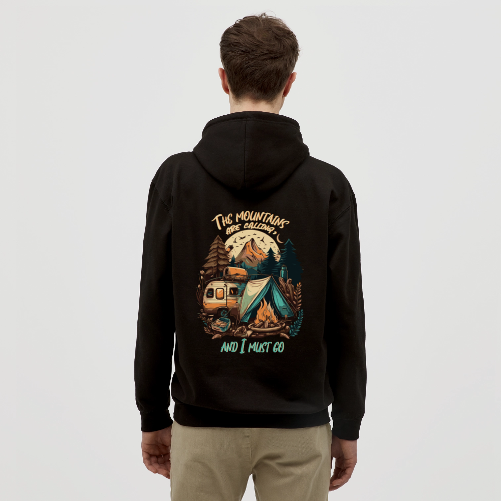 THE MOUNTAINS ARE CALLING | Unisex Hoodie - Schwarz