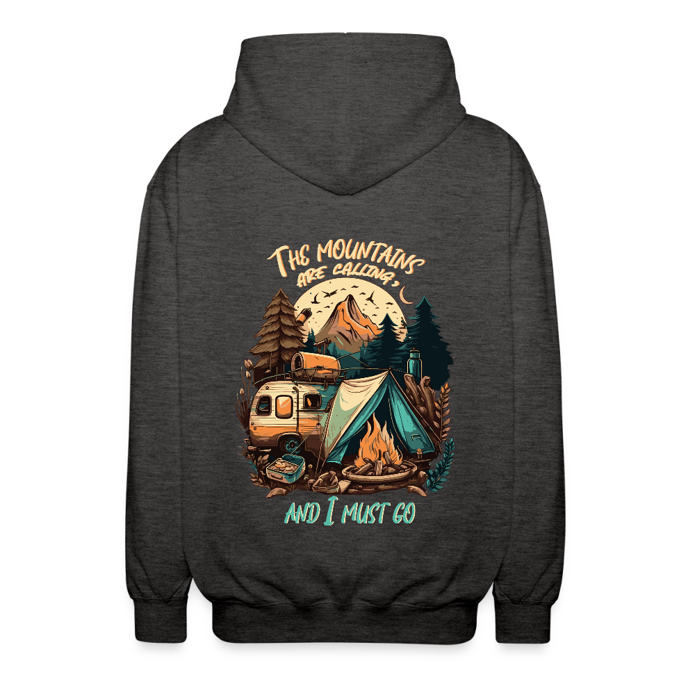 THE MOUNTAINS ARE CALLING | Unisex Kapuzenjacke - Anthrazit