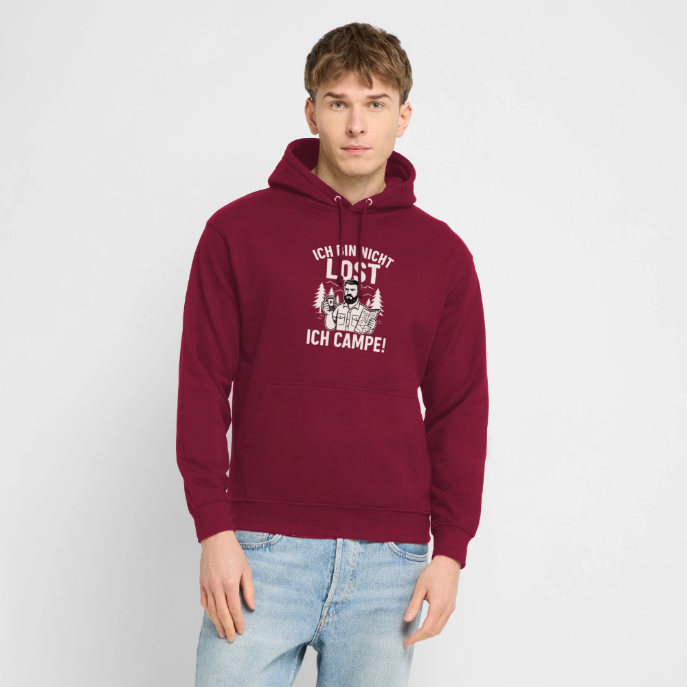 Ich bin nicht lost - ICH CAMPE! | Unisex Hoodie - Bordeaux