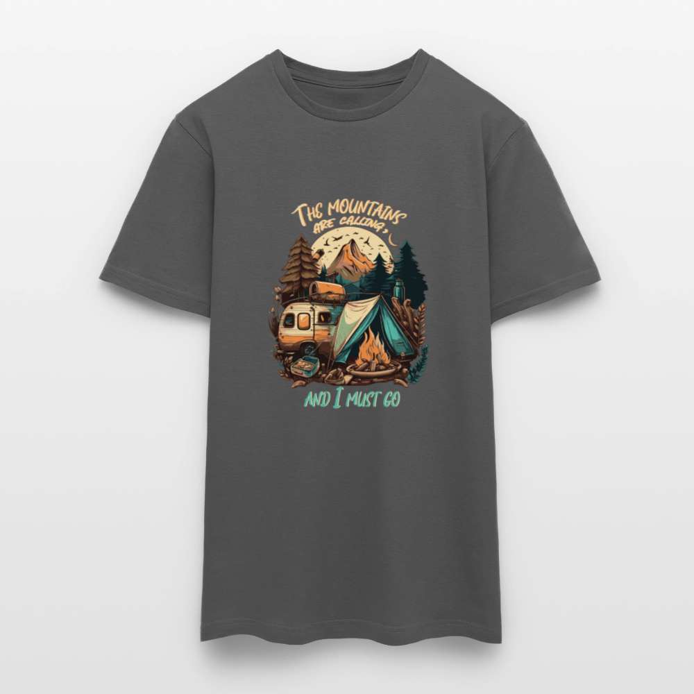 THE MOUNTAINS ARE CALLING | Männer T-Shirt - Anthrazit