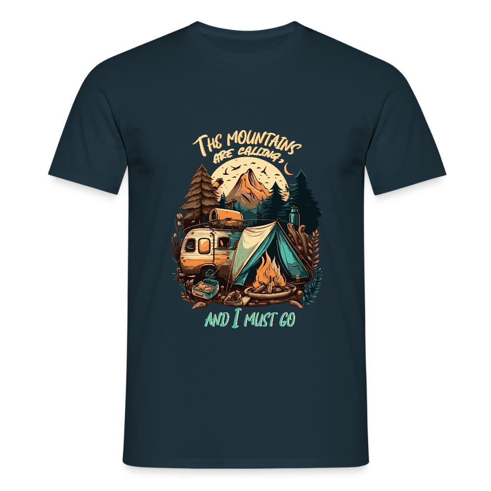 THE MOUNTAINS ARE CALLING | Männer T-Shirt - Navy