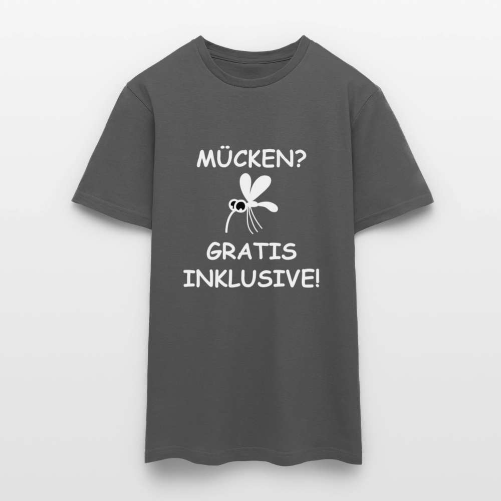 MÜCKEN? GRATIS INKLUSIVE! | Männer T-Shirt - Anthrazit
