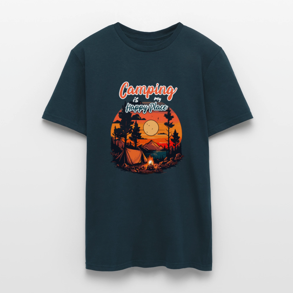 CAMPING IS MY HAPPY PLACE | Männer T-Shirt - Navy