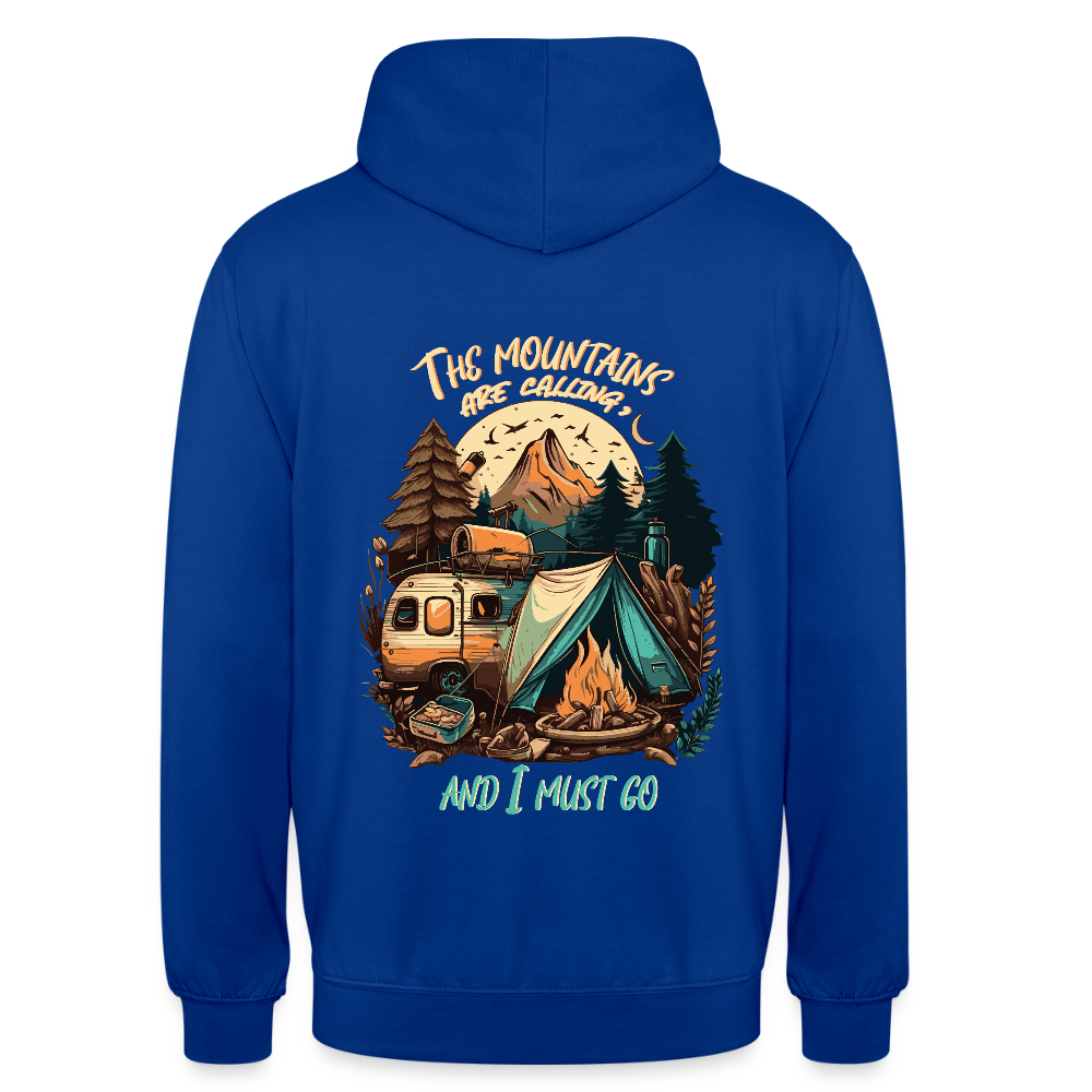 THE MOUNTAINS ARE CALLING | Unisex Hoodie - Royalblau
