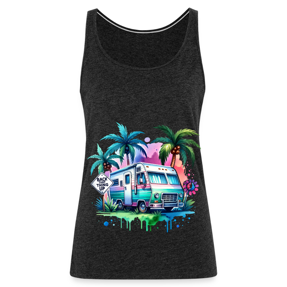Wohnmobil unter Palmen | Frauen Premium Tank Top - Anthrazit