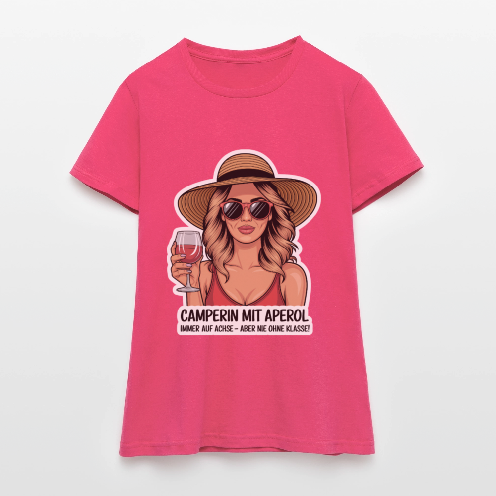 Camperin mit Aperol I Frauen T-Shirt - Azalea