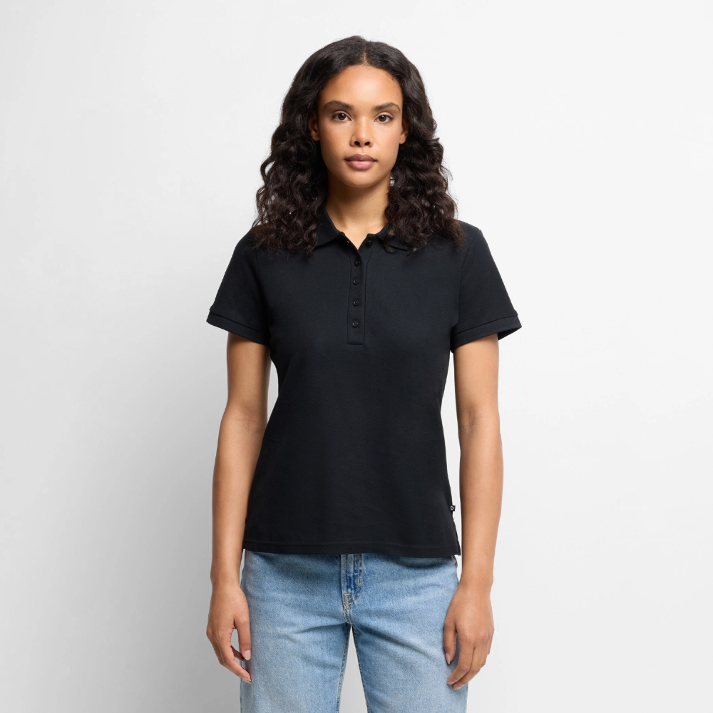 Wer braucht Zimmerservice, wenn es Lagerfeuer gibt? | Frauen Premium Bio Polo Shirt - Schwarz