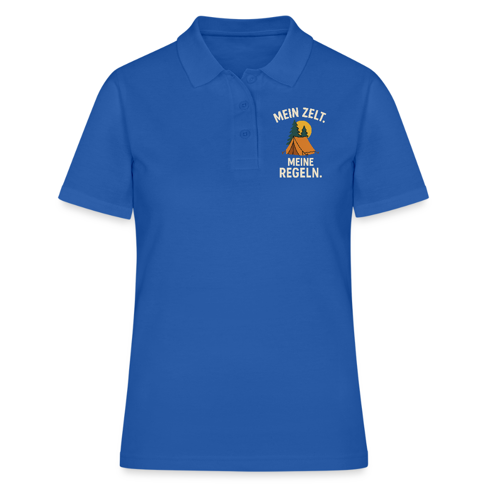 Mein Zelt. Meine Regeln. | Frauen Polo Shirt - Royalblau