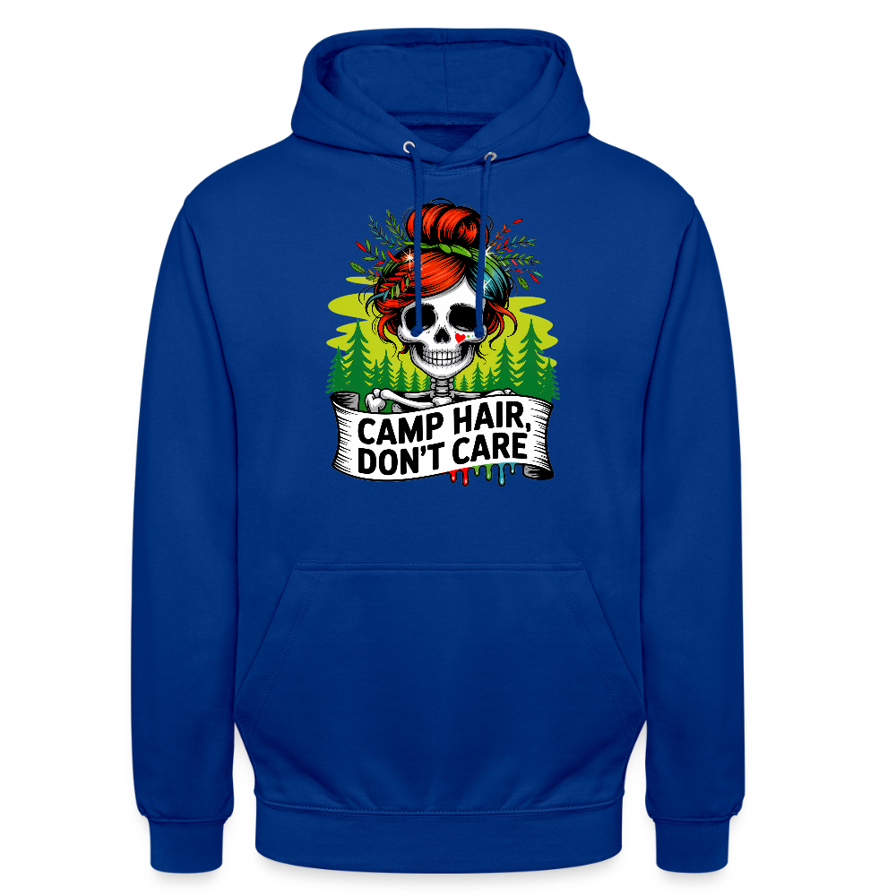 CAMP HAIR, DON´T CARE | Unisex Hoodie - Royalblau