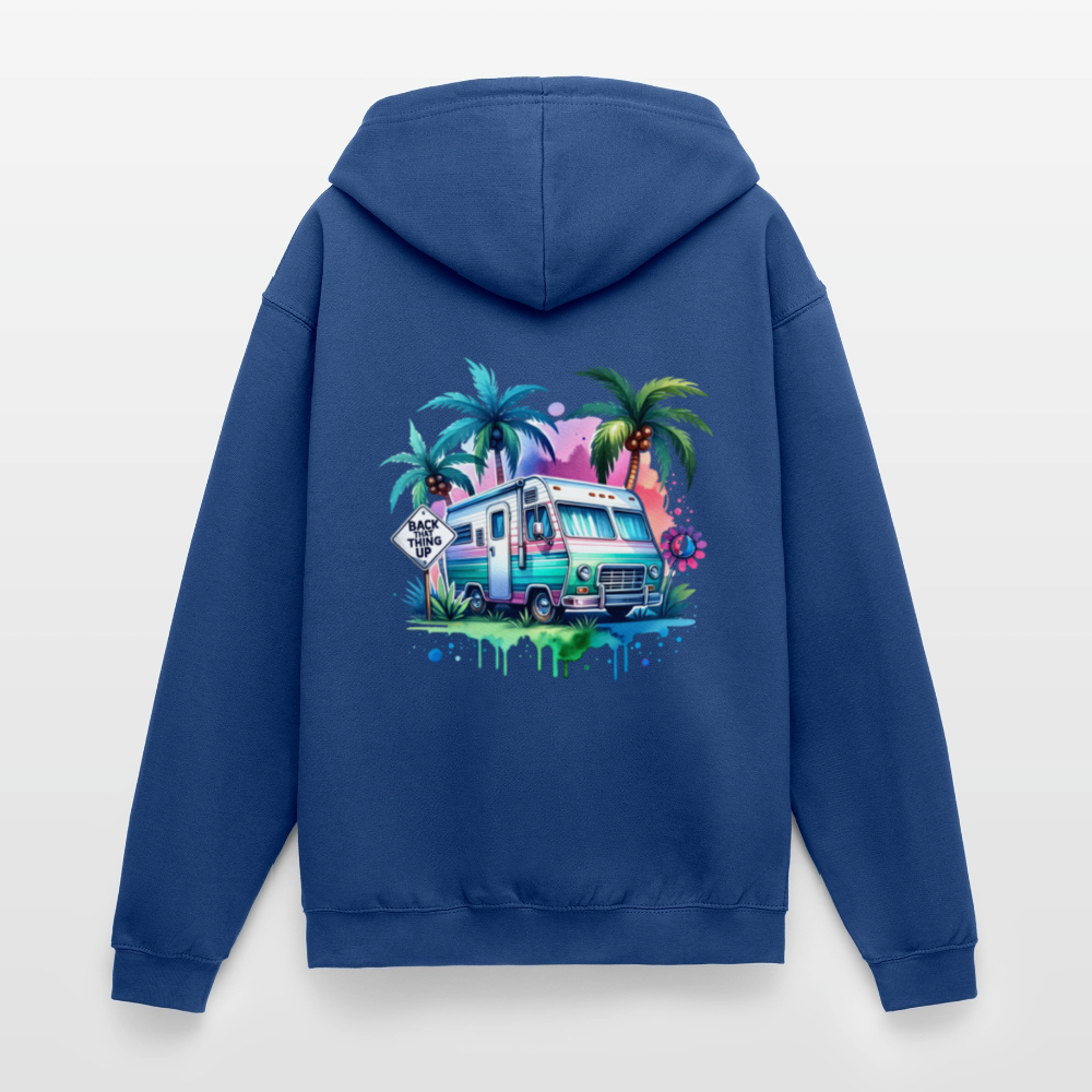 Wohnmobil unter Palmen | Unisex Kapuzenjacke - Royalblau