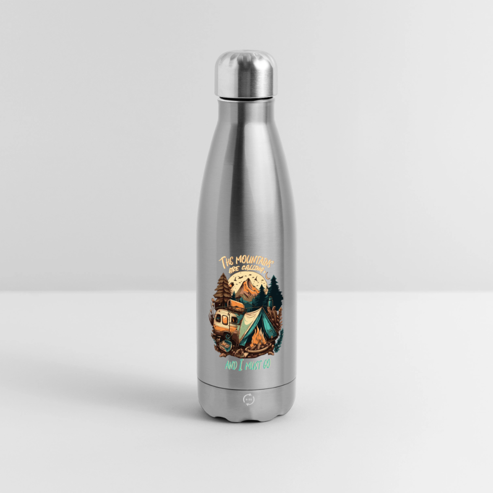 THE MOUNTAINS ARE CALLING | Thermosflasche 500 ml - Lightsilver