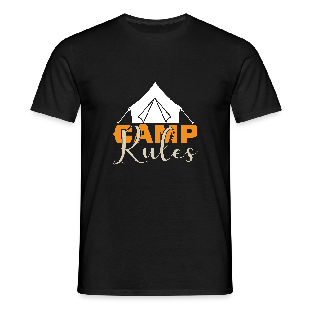 CAMP RULES | Männer T-Shirt - Schwarz