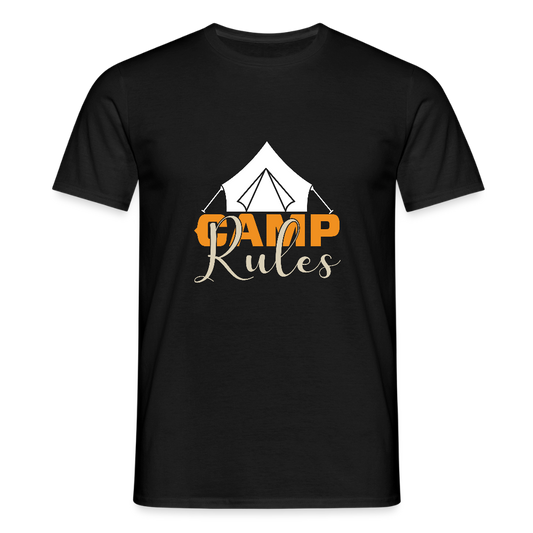CAMP RULES | Männer T-Shirt - Schwarz