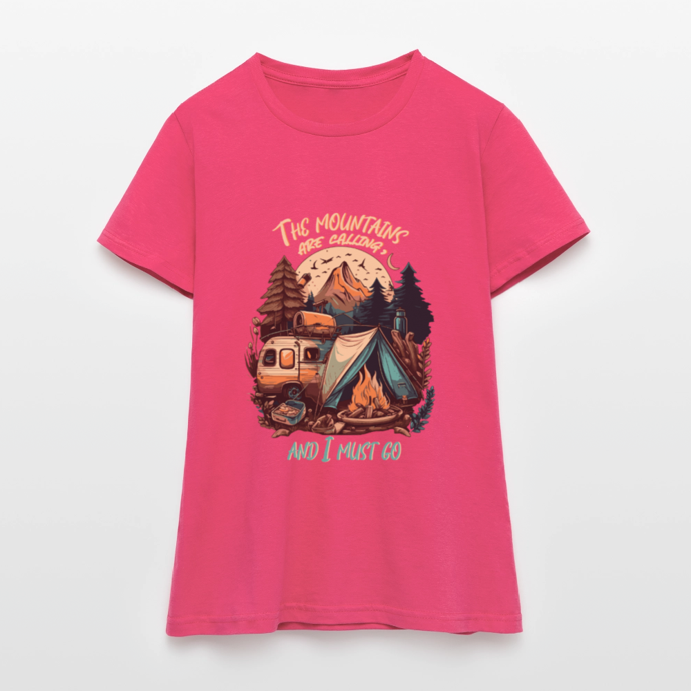 THE MOUNTAINS ARE CALLING | Frauen T-Shirt - Azalea