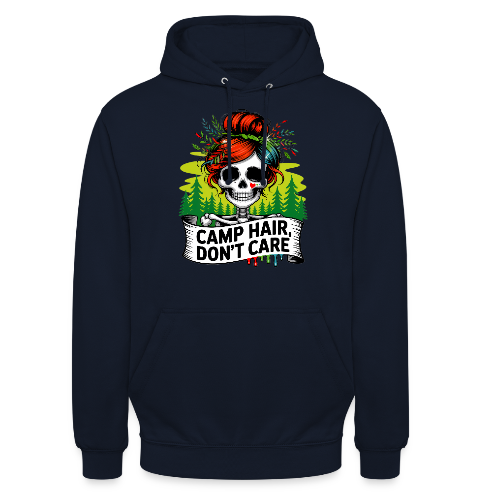 CAMP HAIR, DON´T CARE | Unisex Hoodie - Navy
