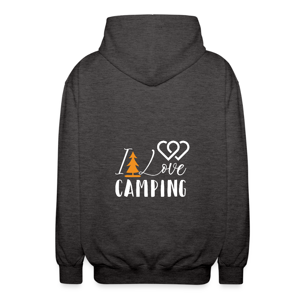 I LOVE CAMPING | Unisex Kapuzenjacke - Anthrazit