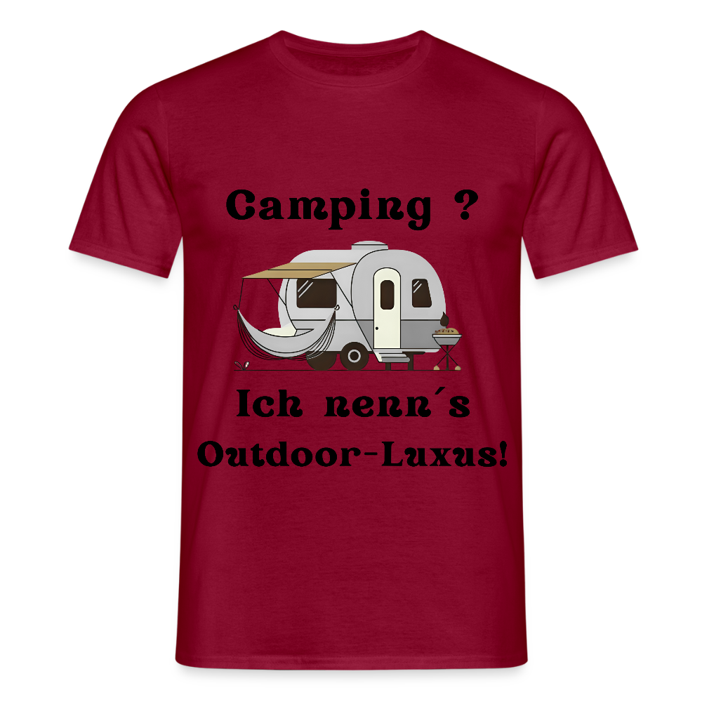 Camping? Ich nenn´s Outdoor - Luxus! | Männer T-Shirt - Ziegelrot