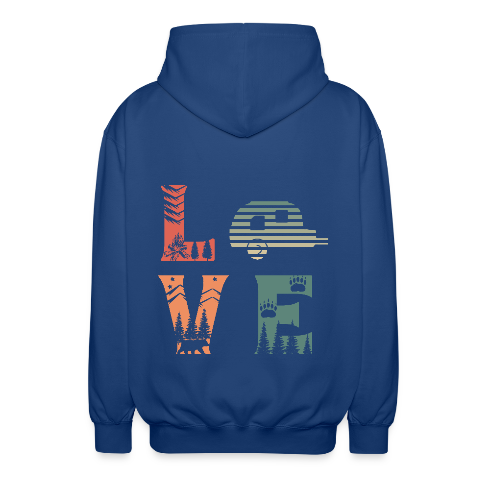 LOVE | Unisex Kapuzenjacke - Royalblau