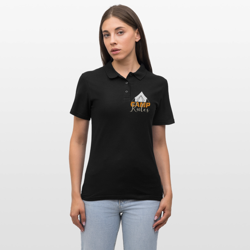 CAMP RULES | Frauen Polo Shirt - Schwarz