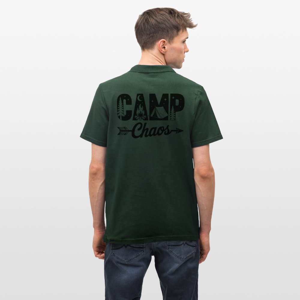 CAMP CHAOS | Männer Poloshirt - Tannengrün