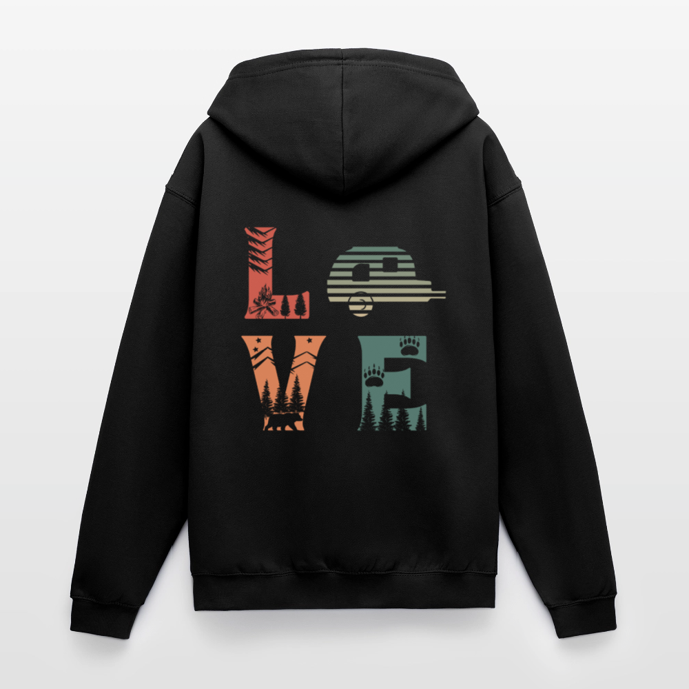 LOVE | Unisex Kapuzenjacke - Schwarz
