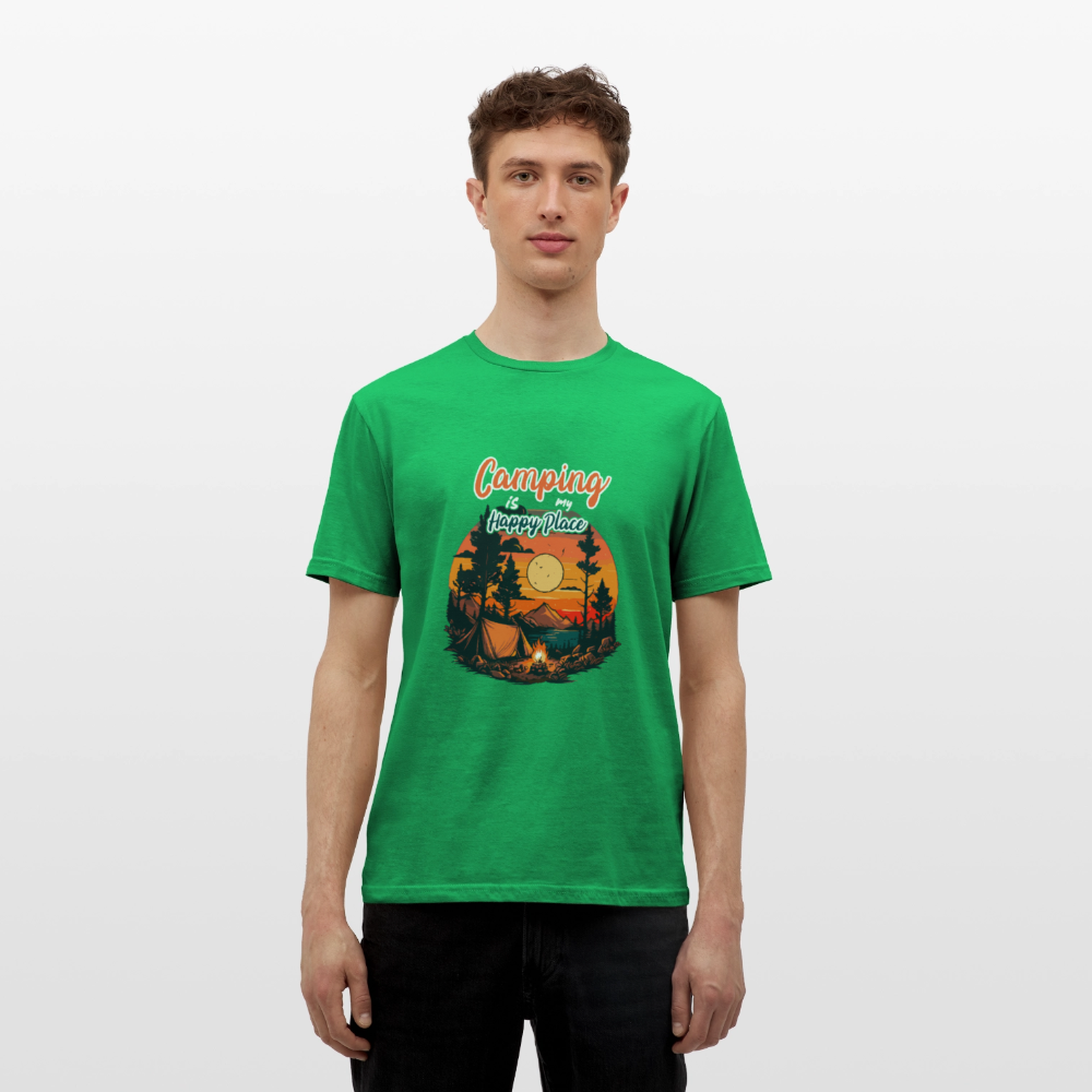 CAMPING IS MY HAPPY PLACE | Männer T-Shirt - Kelly Green