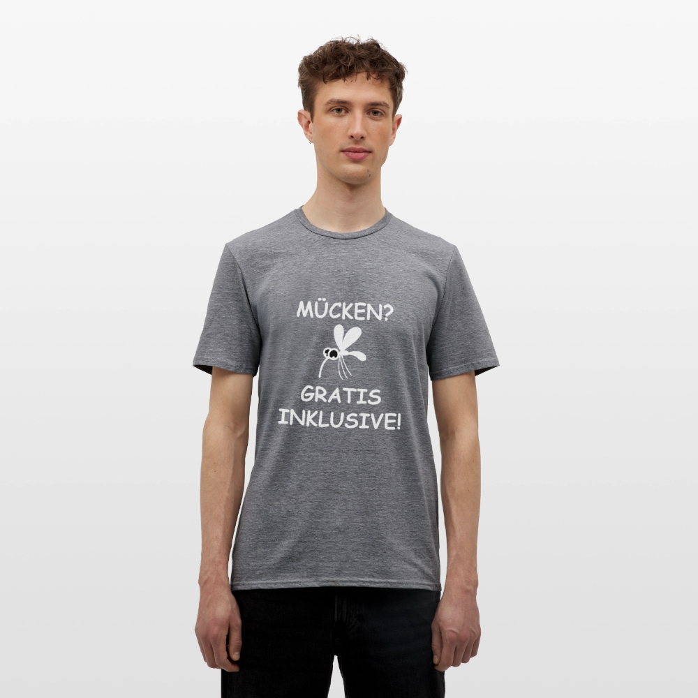 MÜCKEN? GRATIS INKLUSIVE! | Männer T-Shirt - Graphit meliert