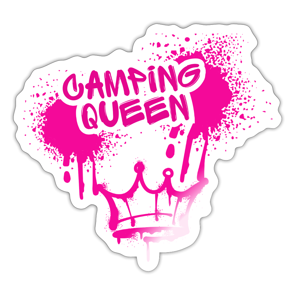 CAMPING QUEEN | Sticker - Weiß glänzend