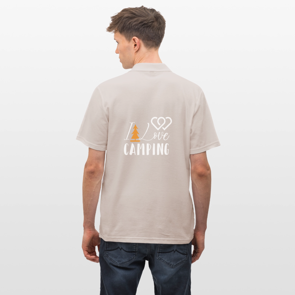 I LOVE CAMPING | Männer Poloshirt - Beige