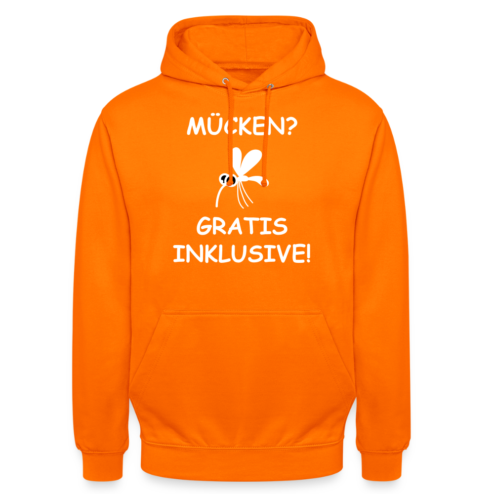 MÜCKEN? GRATIS INKLUSIVE! | Unisex Hoodie - Orange