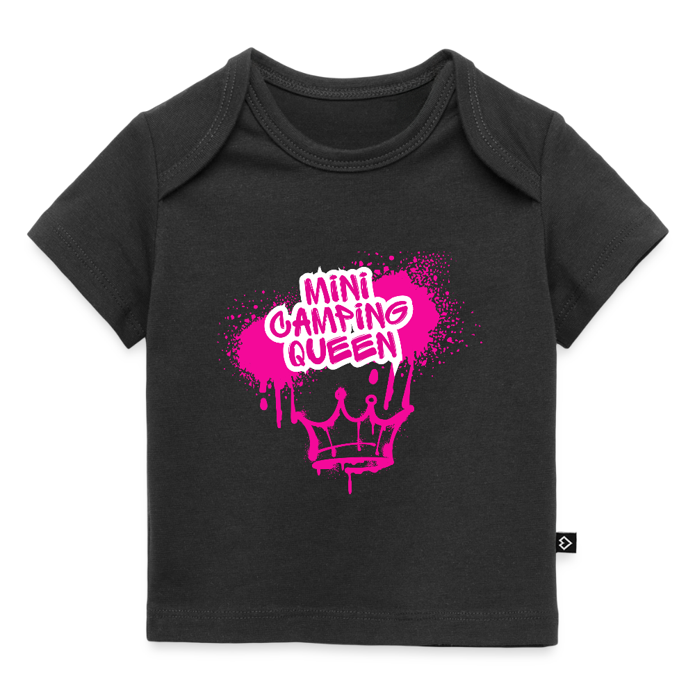 MINI CAMPING QUEEN | Baby Bio-T-Shirt - Schwarz