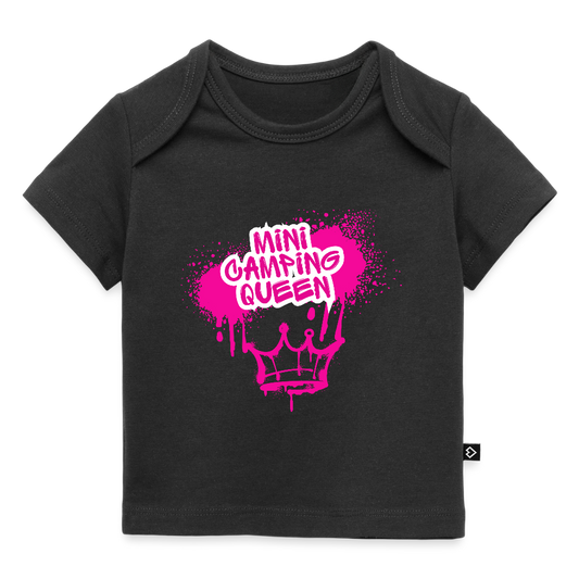 MINI CAMPING QUEEN | Baby Bio-T-Shirt - Schwarz