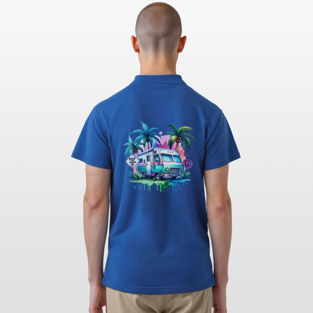 Wohnmobil unter Palmen | Männer Poloshirt - Royalblau