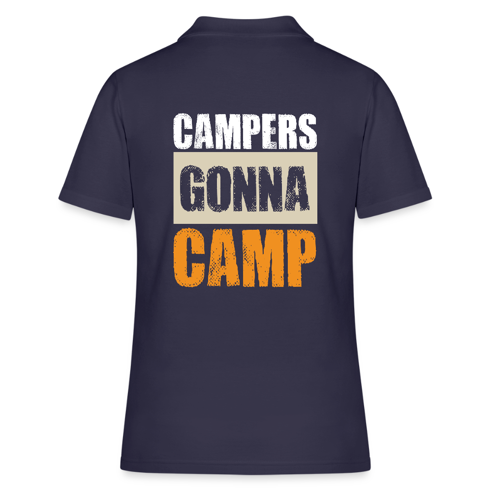 CAMPERS GONNA CAMP | Frauen Polo Shirt - Navy
