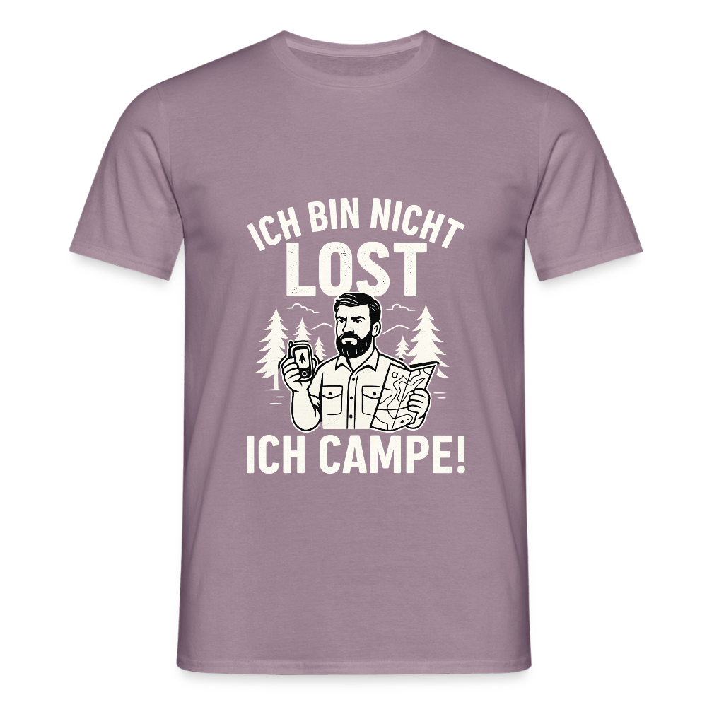 Ich bin nicht lost - ICH CAMPE! | Männer T-Shirt - Lilagrau 