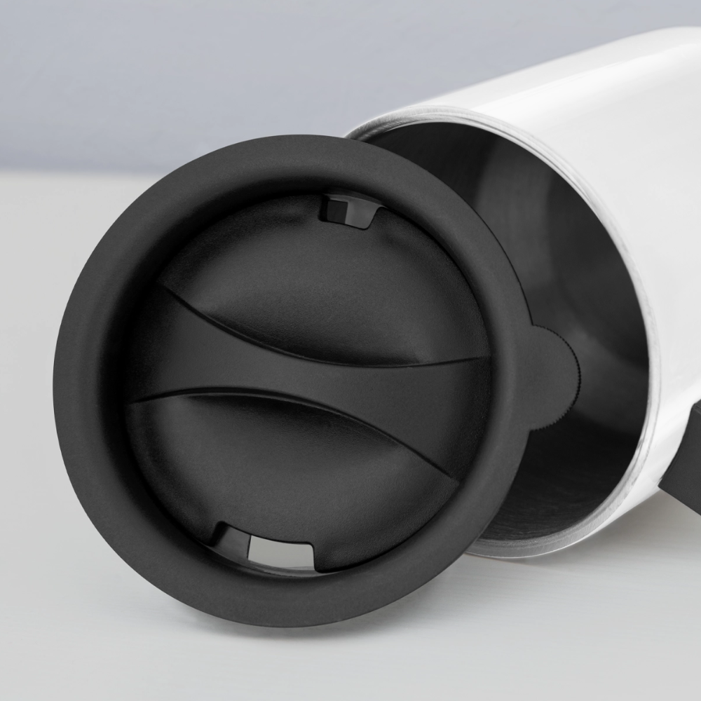 Camperin mit Herz und Mückenspray I Thermobecher - Weiß