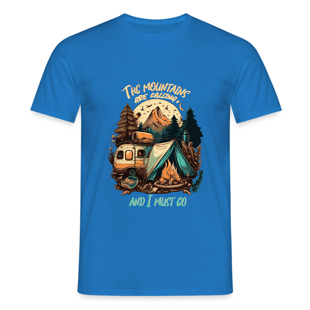 THE MOUNTAINS ARE CALLING | Männer T-Shirt - Royalblau