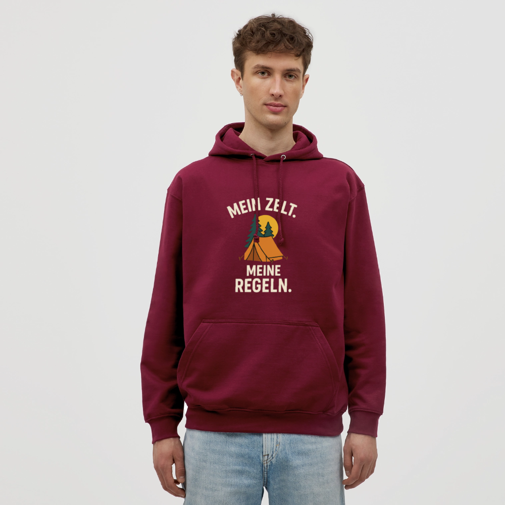 Mein Zelt. Meine Regeln | Unisex Hoodie - Bordeaux