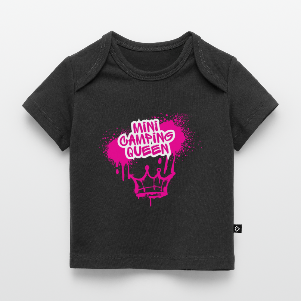 MINI CAMPING QUEEN | Baby Bio-T-Shirt - Schwarz