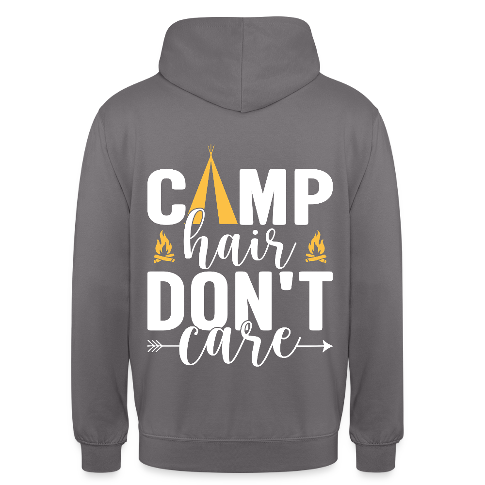 CAMP HAIR DON´T CARE | Unisex Hoodie - Mittelgrau