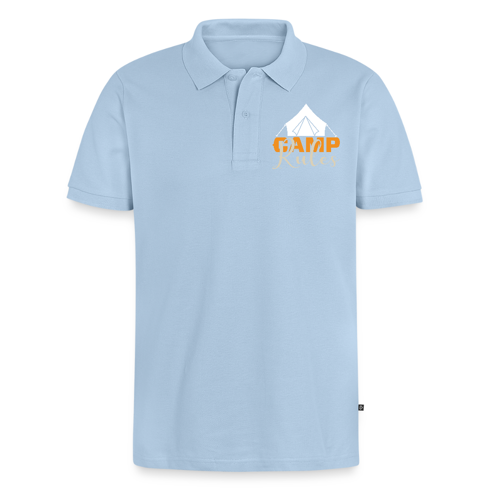 CAMP RULES | Männer Premium Bio Polo Shirt - Hellblau
