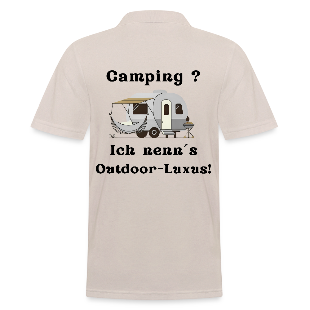 Camping? Ich nenn´s Outdoor - Luxus! | Männer Poloshirt - Beige