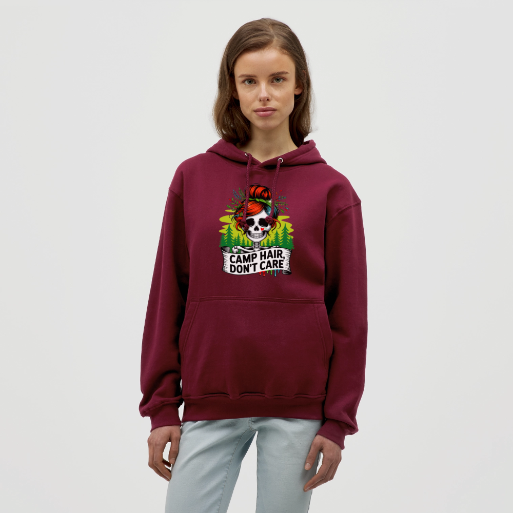 CAMP HAIR, DON´T CARE | Unisex Hoodie - Bordeaux