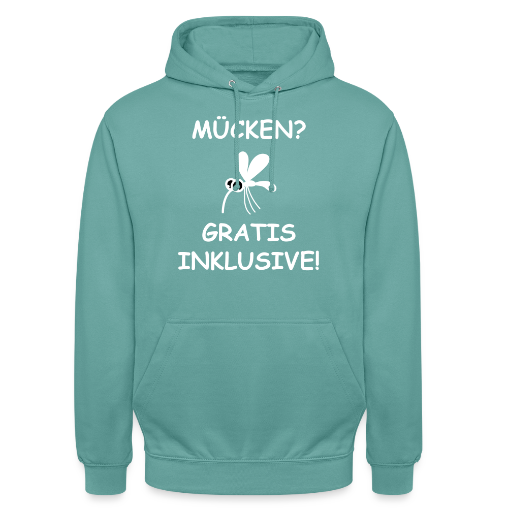 MÜCKEN? GRATIS INKLUSIVE! | Unisex Hoodie - Pastelltürkis