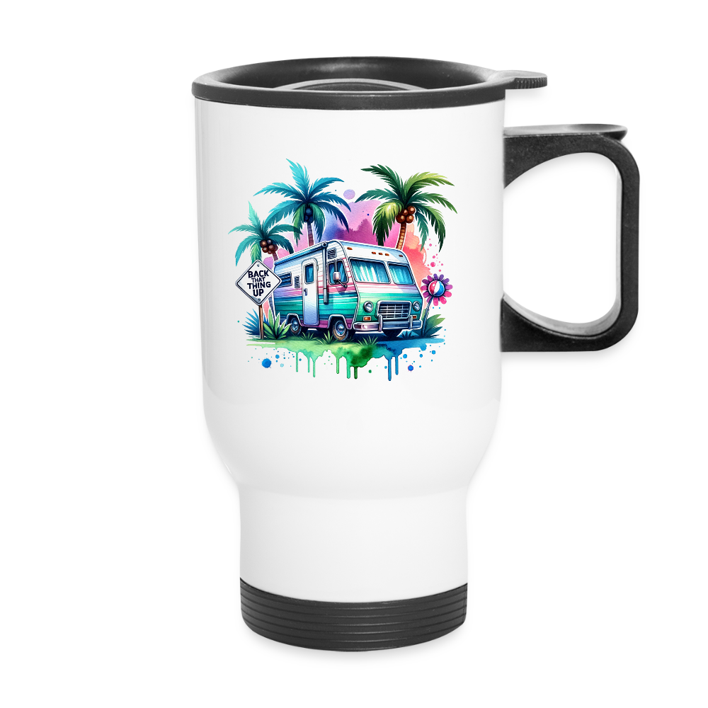 Wohnmobil unter Palmen | Thermobecher - Weiß