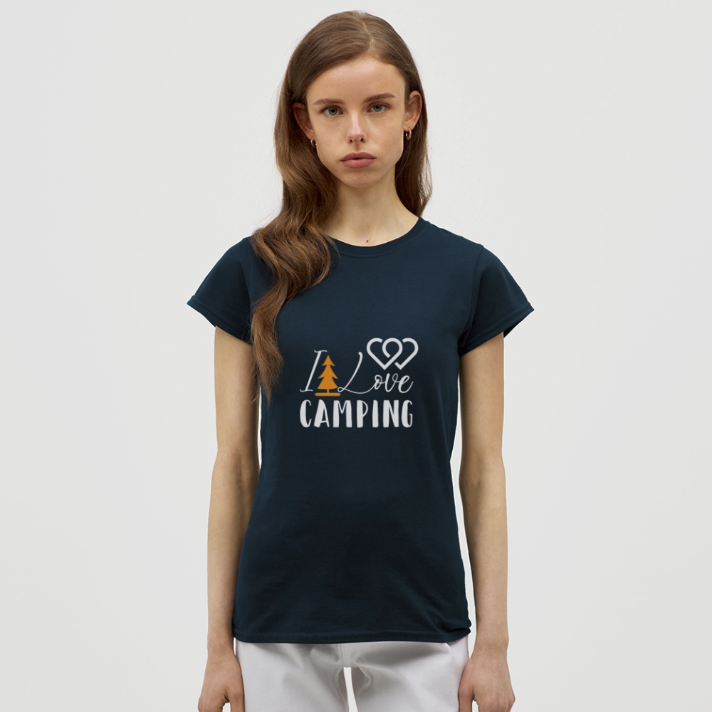 I LOVE CAMPING | Frauen T-Shirt - Navy